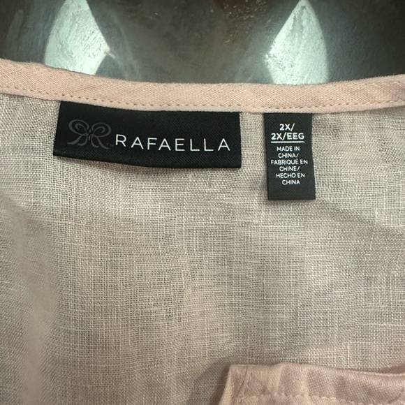 NWT Rafaella 100% Linen Top - Picture 3 of 5